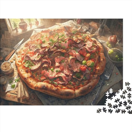 Pizza Druck Puzzles Für Erwachsene 500 Stück Schwierig Schwer Lebensmittel Puzzlespiel Herausforderndes Spiel Präzise Verzahnung Lernspiel Herausforderung Spielzeug 500pcs (52x38cm) von PACUM