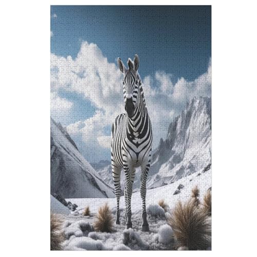 Tier Zebra Holzpuzzle Erwachsene - 1000 Teiliges Jigsaw Knobelspiel - Puzzle Für Erwachsene & Kinder - Outdoor & Reisespielzeug - Geduldspiel （78×53cm） von PACUM