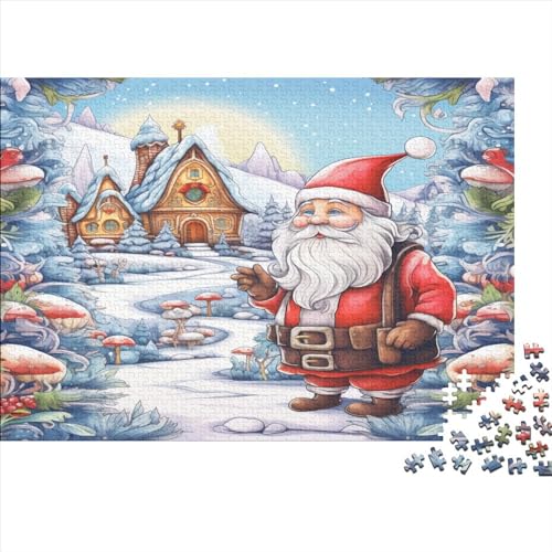 Weihnachtsmann 1000 Teile Puzzles Erwachsene Moderne Wohnkultur Geburtstag Educational Game Family Challenging Games Stress Relief Toy 1000pcs (75x50cm) von PACUM