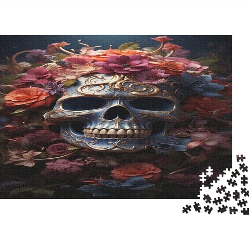 gotischer Totenkopf Erwachsene Puzzle 500 Teile kreativer Schädel Lernspiel Home Decor Geburtstag Family Challenging Games Entspannung Und Intelligenz 500pcs (52x38cm) von PACUM
