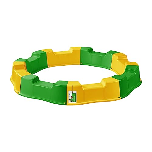 Sandkasten für Kinder – 160 x 22 cm - Modularer Sandbox 8 Elemente Runder Sandkiste für Garten Outdoor | Gelb/Grün | Kunststoff Sandkasten für Kinder – 160 x 22 cm - Modularer Sandbox 8 Elemente Runder Sandkiste für Garten Outdoor | Gelb/Grün | Kunststoff von PAFEN