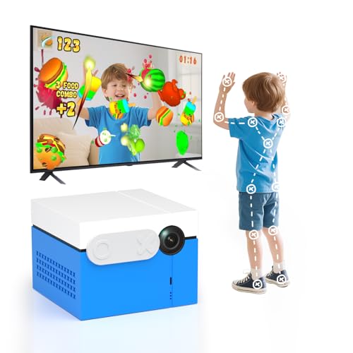 KINHANK MotionX Bewegungssensor Spielkonsole, interaktives physisches Videospielsystem für Eltern und Kinder, Controller-frei/kontinuierliche Updates/kein Abonnement, Spielzeuggeschenk für Kinder von PAGEPINMU