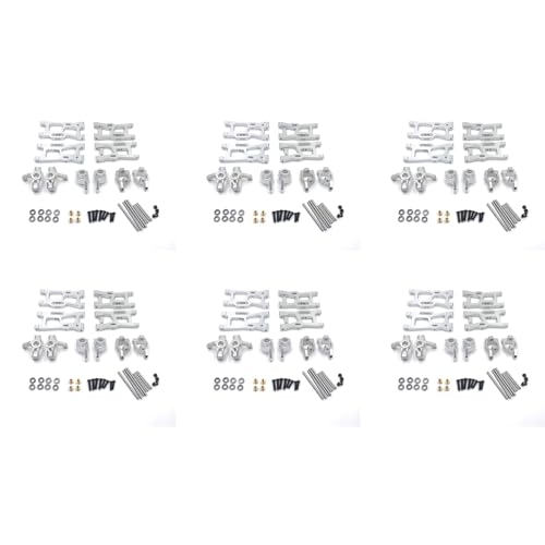 PAGJHRFJG 12X Metalllenkbecher-Schwenkarm-Upgrade-Teilesatz für 144001 1/14 124018 124019 1/12 RC-AutozubehöR, Silber von PAGJHRFJG