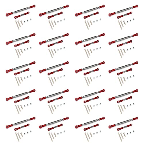 PAGJHRFJG 20X Metall Verstellbares Lenk Gestänge Servo Link Zug Stange Spann Schloss für Mn D90 D99 Mn-90-45 Rot PAGJHRFJG 20X Metall Verstellbares Lenk Gestänge Servo Link Zug Stange Spann Schloss für Mn D90 D99 Mn-90-45 Rot von PAGJHRFJG