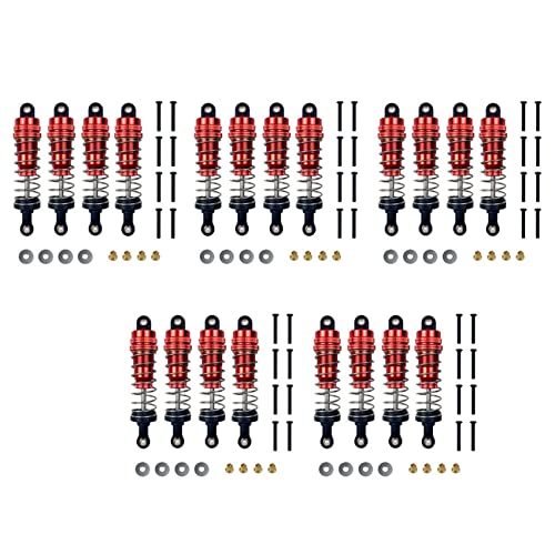 PAGJHRFJG 20x für Mn86K Mn86Ks Mn86 Mn86S Mn G500 1/12 Rc Auto Upgrade Teile Metall Stoßdämpfer Dämpfer Zubehör, Rot von PAGJHRFJG