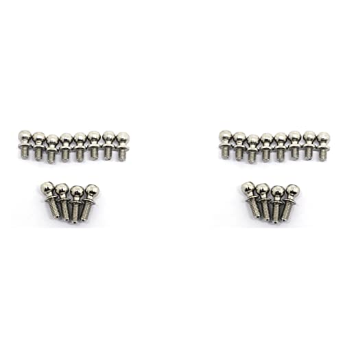 PAGJHRFJG 24 Stück Metall M3 Sechskant Kopf Schrauben für 144001 144002 124016 124017 124018 124019 RC Auto Teile Zubehör von PAGJHRFJG