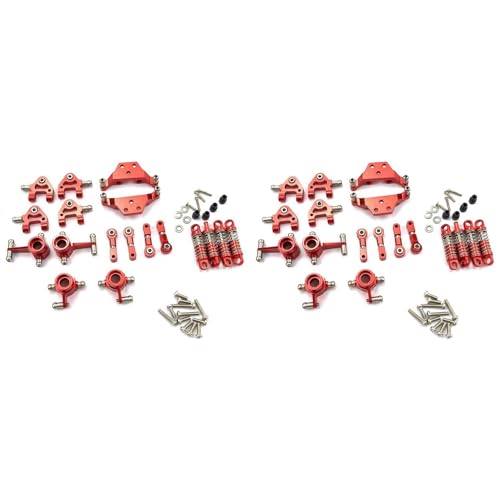 PAGJHRFJG 2Satz Metall Full Set Upgrade Teile StoßDämpfer für 1/28 K969 K979 K989 K999 P929 P939 Rc Auto, Rot von PAGJHRFJG