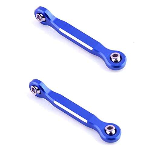 PAGJHRFJG 2X Lenkung Servo Gestänge Aus Aluminium Legierung, Spur Stange für 1/5 Xmaxx 6S 8S RC Upgrade ZubehöR Teile, Blau von PAGJHRFJG