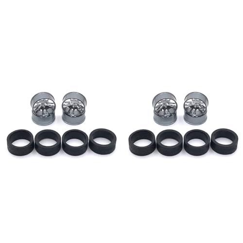 PAGJHRFJG 2X Metallfelgen Gummireifen Set für 284131 K969 K989 P929 Mini Z Mini Q Mini D IW04M 1/28 RC Auto Upgrade Teile,4 von PAGJHRFJG