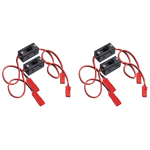 PAGJHRFJG 4 Teiliger EIN/Aus Netz Schalter Empfänger JST Anschluss für RC 1/10 1/8 Auto Raupen Gelände Wagen mit Mehreren Rotoren von PAGJHRFJG