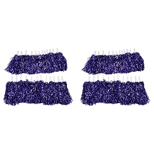 PAGJHRFJG 48 Stück Cheerleading Pom Poms Metallfolie Cheer Pom Poms mit Kunststoffgriff für Erwachsene Kinder Cheerleader Lila PAGJHRFJG 48 Stück Cheerleading Pom Poms Metallfolie Cheer Pom Poms mit Kunststoffgriff für Erwachsene Kinder Cheerleader Lila von PAGJHRFJG