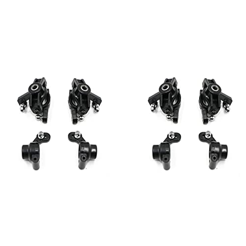 PAGJHRFJG 4X Achsschenkel C-Hub Träger Hinterradträger Set für 144001 144010 124016 124017 124019 RC Auto Ersatzteile von PAGJHRFJG