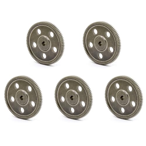 PAGJHRFJG 5X Metall Stirnrad 87T für E86100 Upgrade Teile 180024 RC 1/10 Rock Crawler 94180 86100, Kupfer von PAGJHRFJG