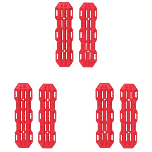PAGJHRFJG 6 Stücke Kunststoff Sand Leiter Recovery Rampen Bord für 1:10 RC Crawler Axial SCX10 CC01-4 D90 MST, Rot von PAGJHRFJG