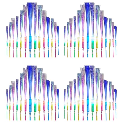 PAGJHRFJG 96 Stück Leuchtende FaserstäBe, LED-LichtstäBe, GlasfaserstäBe, Blinkende StäBe für, Hochzeit, Halloween, Weihnachten PAGJHRFJG 96 Stück Leuchtende FaserstäBe, LED-LichtstäBe, GlasfaserstäBe, Blinkende StäBe für, Hochzeit, Halloween, Weihnachten von PAGJHRFJG