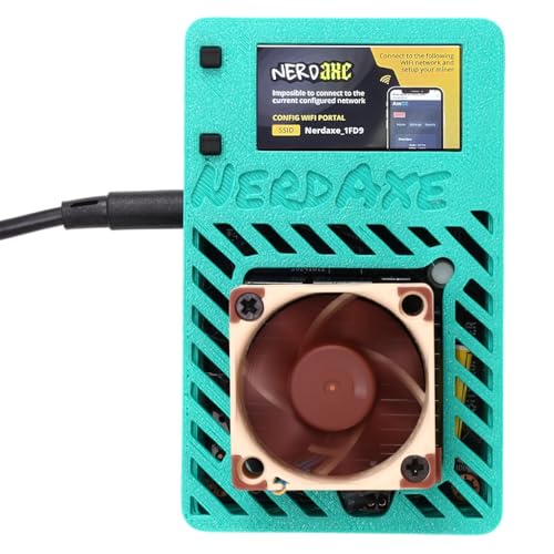 PAGJHRFJG Miner 500Gh/S BM1366 ASIC Open Source Lotterie-Miner Nerdminer BTC Miner Superleiser Lüfter EU-Stecker von PAGJHRFJG