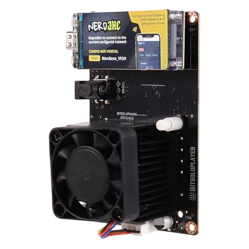 PAGJHRFJG NerdMiner Miner 500Gh/S Solo-Lotterie BTC-Miner BM1366 ASIC Chip-Lotterie Mining-Miner EU-STECKER von PAGJHRFJG