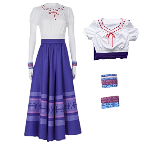 PAINEOMN Mirabel Dolores Pepa Luisa Kostüm Kleid für Frauen Erwachsene Madrigal Family Cosplay Outfit für Halloween, Luisa, 3XL PAINEOMN Mirabel Dolores Pepa Luisa Kostüm Kleid für Frauen Erwachsene Madrigal Family Cosplay Outfit für Halloween, Luisa, 3XL von PAINEOMN