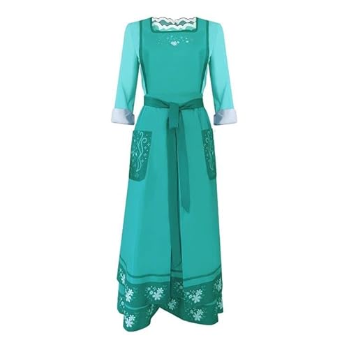 PAINEOMN Julieta Madrigal Kostüm Erwachsene Hausfrau Kostüm Schürze für Frauen Halloween Cosplay Julieta Grün Kleid M von PAINEOMN