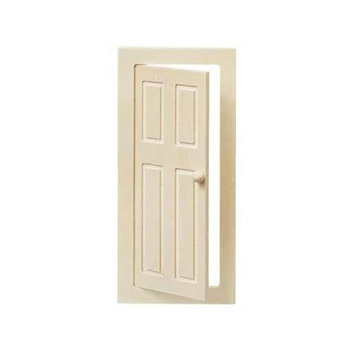 PAINT IT EASY NEU Miniatur Holztür mit beweglicher Tür, ca. 17,7 x 8 x 0,6 cm von PAINT IT EASY