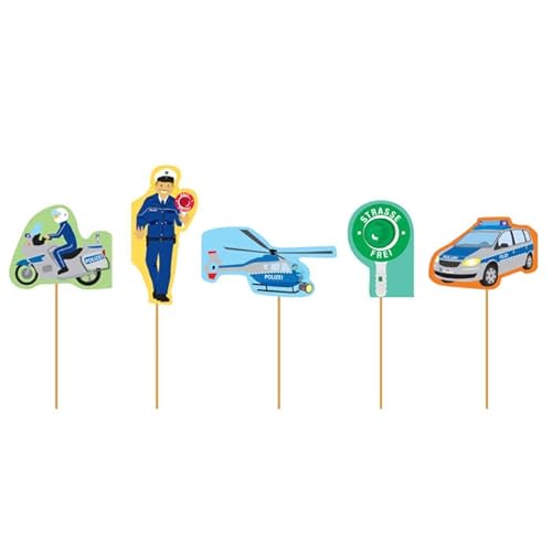 NEU Muffinpicker/Tortendeko Polizei, 10 Stück NEU Muffinpicker/Tortendeko Polizei, 10 Stück von PAINT IT EASY