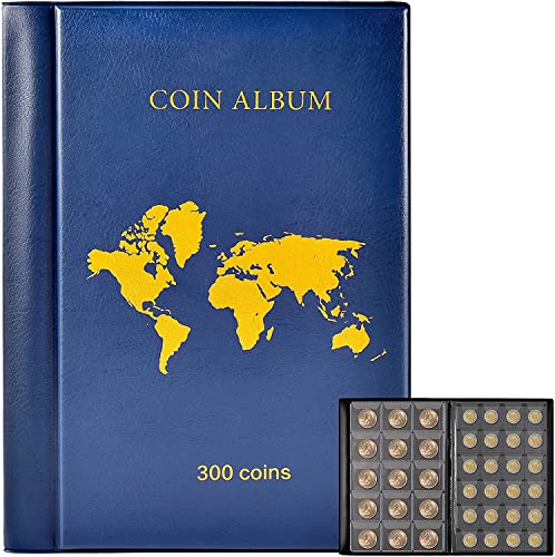 PAIYULE Münzsammlung Münzalbum Münzen Aufbewahrung für Sammler, 282 Taschen Münzen Display Aufbewahrungsbox, Sammelhüllen Organizer Box für Münzsammlung Zubehör, Geldwährung, Pfennige, Viertel - Blau PAIYULE Münzsammlung Münzalbum Münzen Aufbewahrung für Sammler, 282 Taschen Münzen Display Aufbewahrungsbox, Sammelhüllen Organizer Box für Münzsammlung Zubehör, Geldwährung, Pfennige, Viertel - Blau von PAIYULE
