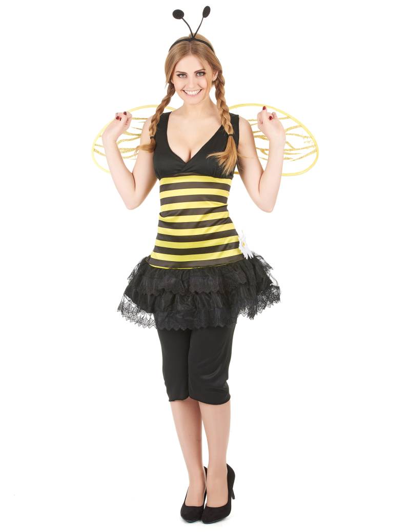 Bienen Damen-Kostüm schwarz-gelb von PALAMON