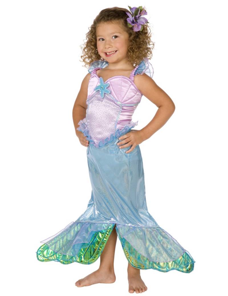 Meerjungfrau-Kostüm für Kinder lila-blau von KARNEVAL-MEGASTORE