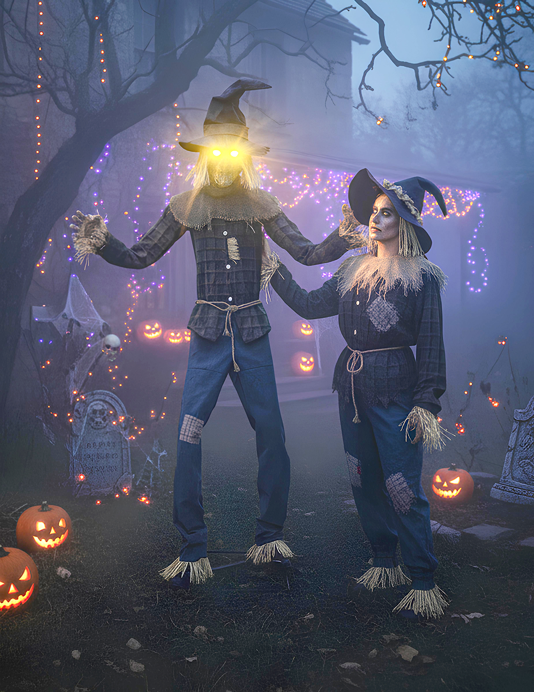 Animatronic Furchterregende Vogelscheuche 2,05m Deko schwarz grau Animatronic Furchterregende Vogelscheuche 2,05m Deko schwarz grau von PALMER AGENCIES LTD