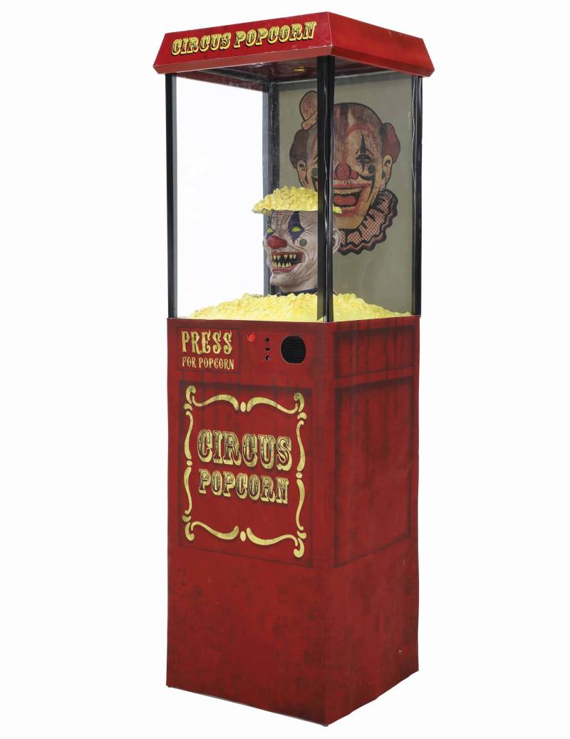 Animatronic Popcorn Spender mit Horrorclown effekt, 1,75m Animatronic Popcorn Spender mit Horrorclown effekt, 1,75m von PALMER AGENCIES LTD