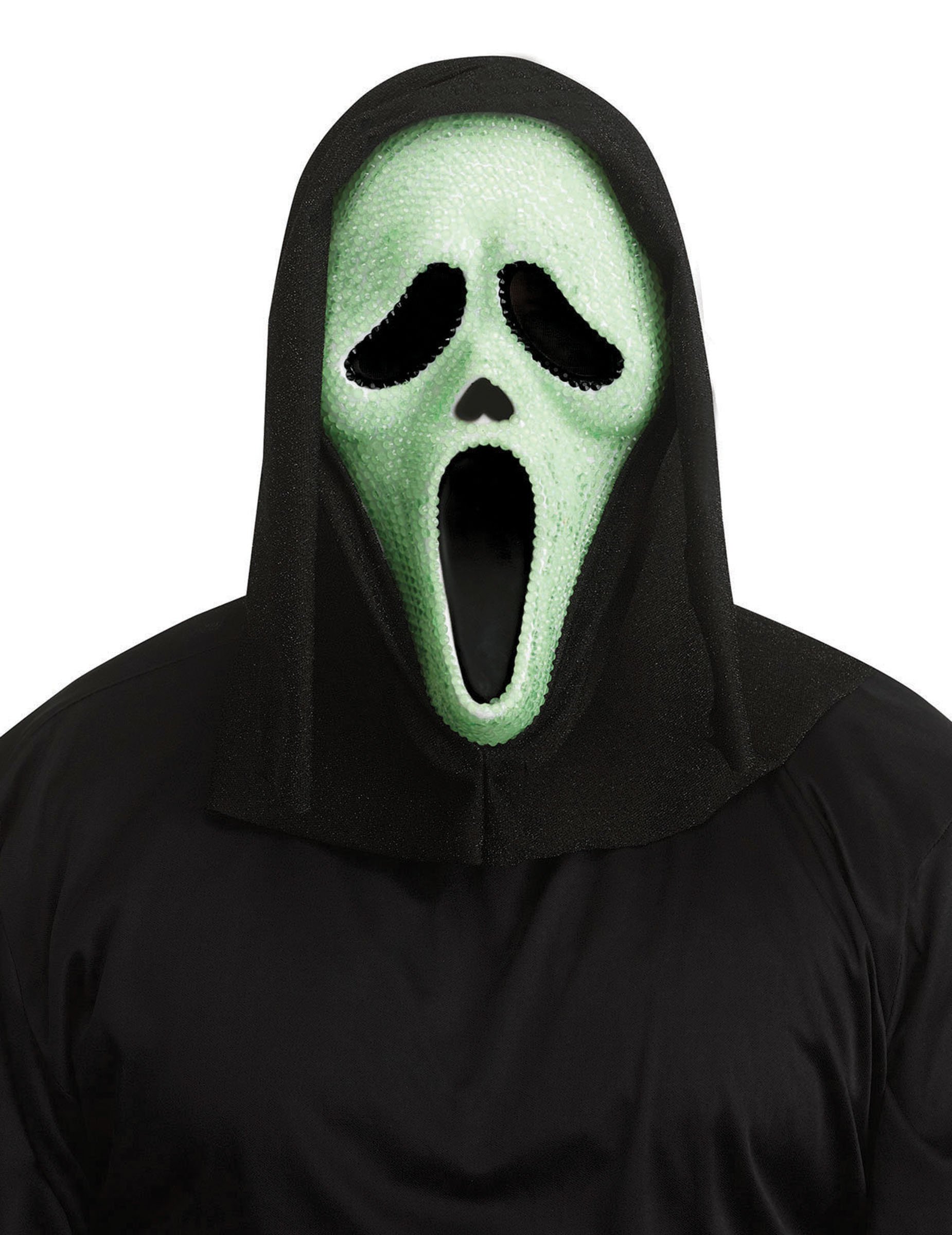 Scream Maske Glow in the Dark mit Strasssteinen Scream Maske Glow in the Dark mit Strasssteinen von PALMER AGENCIES LTD