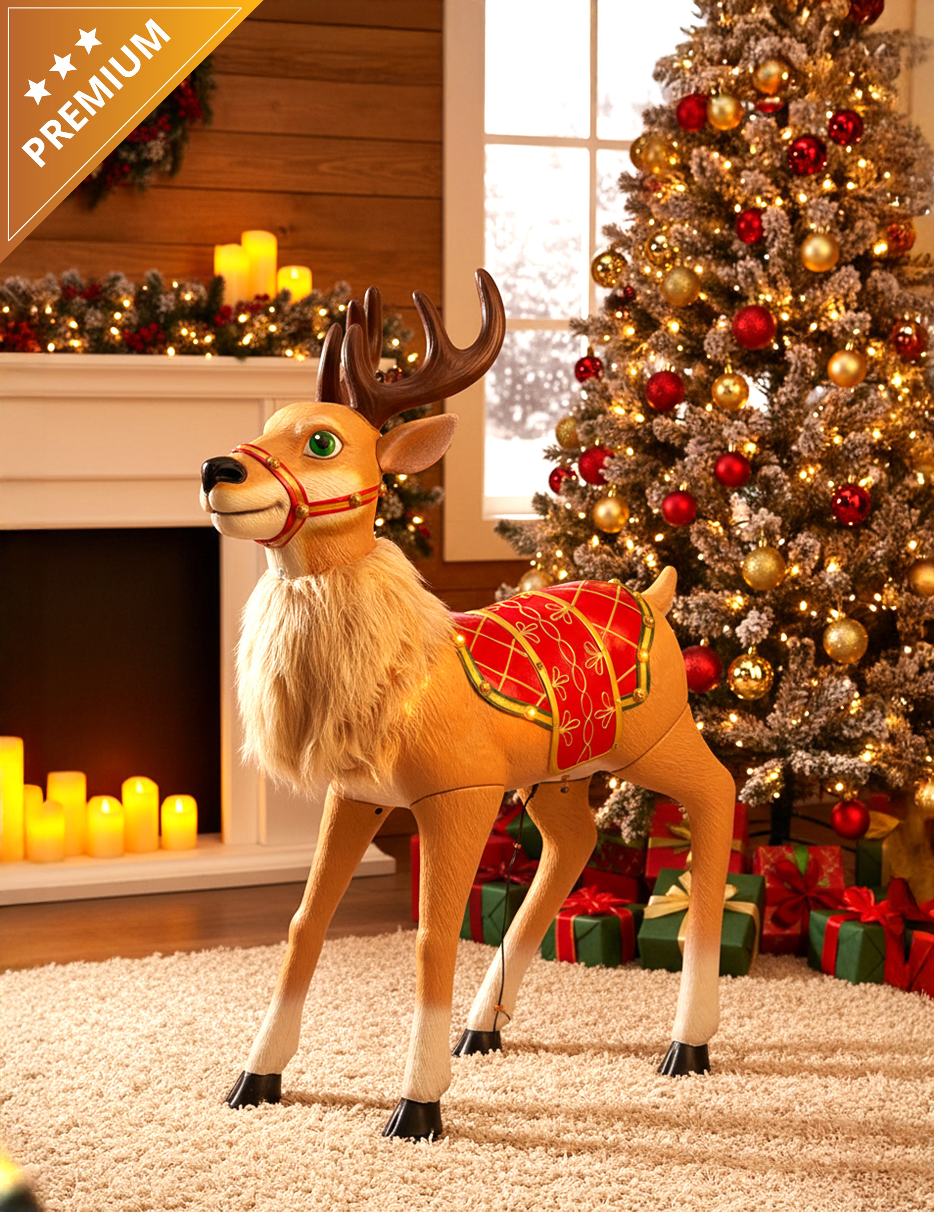 Weihnachtsrentier Animiert mit Licht und Sound 120 cm Weihnachtsrentier Animiert mit Licht und Sound 120 cm von PALMER AGENCIES LTD