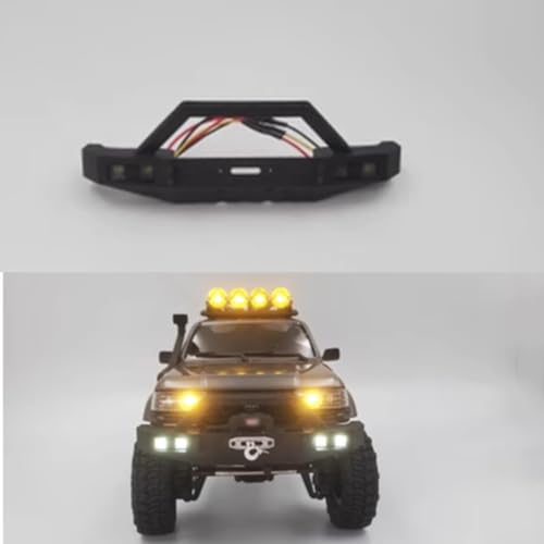 PALUMMA RC Fahrzeug Frontstoßstangen für FMS 1/18 FCX18 LC80 RC mit LED-Licht, Nylon Bumper Upgrade Teile für FMS 1/18 FCX18 LC80 RC PALUMMA RC Fahrzeug Frontstoßstangen für FMS 1/18 FCX18 LC80 RC mit LED-Licht, Nylon Bumper Upgrade Teile für FMS 1/18 FCX18 LC80 RC von PALUMMA