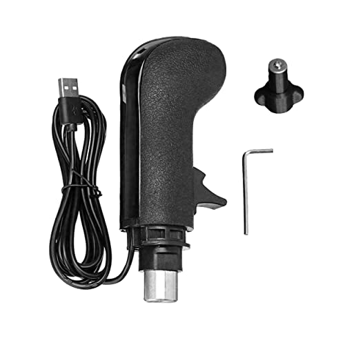 PALUMMA USB PC Schaltknauf für Thrustmaster TH8A, PC USB Schalthebel, Schaltknauf Auto, Schwarz, ABS, 100%, Paket B von PALUMMA