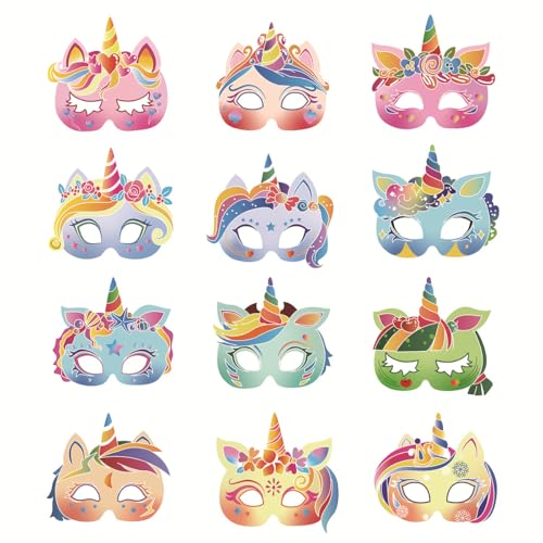 Palumma 12 Stück Fantasy Einhorn Maske Papier Farbe Einhorn Gesichtsmaske Party Lustige Geburtstag Party Papier Brille Palumma 12 Stück Fantasy Einhorn Maske Papier Farbe Einhorn Gesichtsmaske Party Lustige Geburtstag Party Papier Brille von PALUMMA