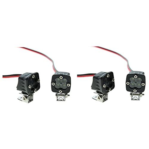 PAMENET 4 x LED-Scheinwerfer für RC Auto 1/10 RC Crawler Axial TRX4 TRX6 SCX10 90046 Wraith RR10 Redcat PAMENET 4 x LED-Scheinwerfer für RC Auto 1/10 RC Crawler Axial TRX4 TRX6 SCX10 90046 Wraith RR10 Redcat von PAMENET