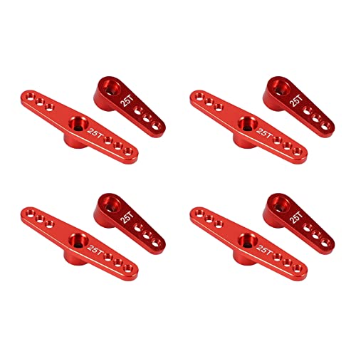 PAMENET 8X 25T Aluminium RC Servo Arm Horn für Futaba Savox Xcore HD RC Elektrowerkzeuge, Rot PAMENET 8X 25T Aluminium RC Servo Arm Horn für Futaba Savox Xcore HD RC Elektrowerkzeuge, Rot von PAMENET
