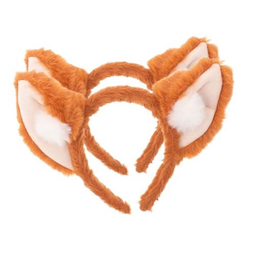 PAMINGONO 2 Stück Teiliges Kuscheliges Fuchsohren stirnband aus Plüsch Verstellbar Bequem für Erwachsene für Party Cosplay Halloween und Tierkostüm Zubehör PAMINGONO 2 Stück Teiliges Kuscheliges Fuchsohren stirnband aus Plüsch Verstellbar Bequem für Erwachsene für Party Cosplay Halloween und Tierkostüm Zubehör von PAMINGONO