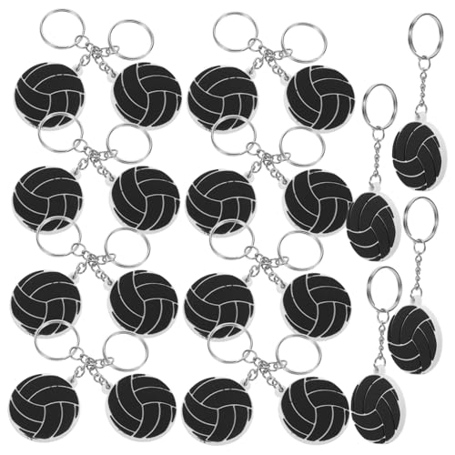 PAMINGONO 20 Stück Teiliges Volleyball Schlüsselanhänger PVC Ball Anhänger Leicht Robust für Taschen Rucksäcke Fans Spieler Party Zubehör von PAMINGONO