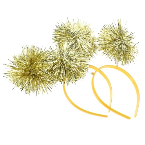 PAMINGONO 2Stücke Glitzer Stirnbänder für Niedliche Boppers Haarbänder für Karneval Halloween und Geburtstagsfeiern Leichtes Lametta Kopfschmuck von PAMINGONO