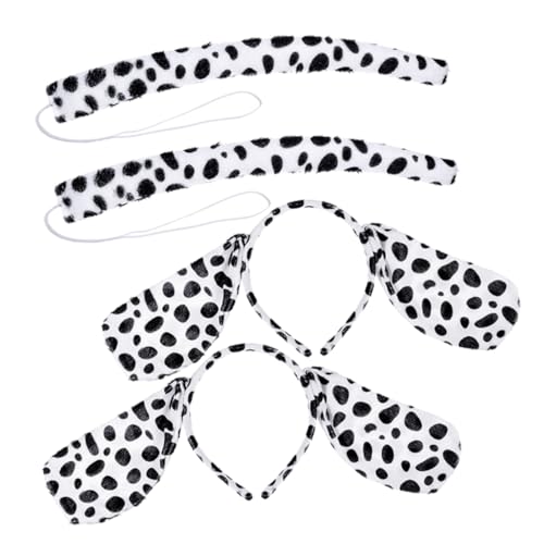 PAMINGONO 4Stücke Teiliges Dalmatiner Kostümset mit Haarband für Cosplay Zubehör für Karneval Kostümparty und Bühnenaufführungen PAMINGONO 4Stücke Teiliges Dalmatiner Kostümset mit Haarband für Cosplay Zubehör für Karneval Kostümparty und Bühnenaufführungen von PAMINGONO