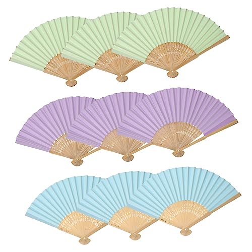 PAMINGONO 9 Stück Teiliges DIY Faltbarer Papierfächer Bunte Handbemalbare Fächer für Faltbare Bastelfächer aus Papier und Langlebig für Dekoration Bühnenrequisiten PAMINGONO 9 Stück Teiliges DIY Faltbarer Papierfächer Bunte Handbemalbare Fächer für Faltbare Bastelfächer aus Papier und Langlebig für Dekoration Bühnenrequisiten von PAMINGONO