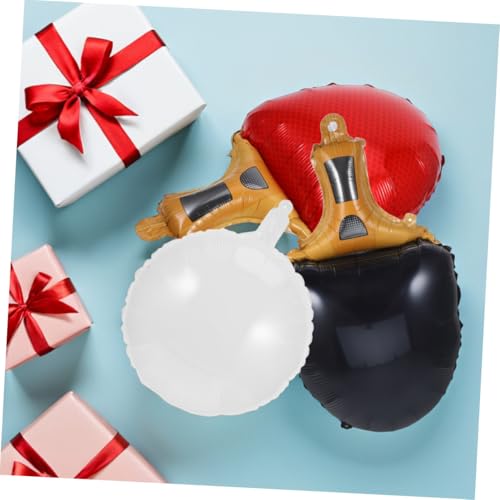 PAMINGONO 9 Stück Teiliges Tischtennis Folienballons mit Roten und Schwarzen Schlägern Sowie Weißen Bällen Wiederverwendbar Leichte Sportparty Deko für Indoor und Outdoor Karneval von PAMINGONO
