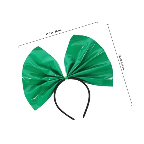 PAMINGONO Großes Schleifen stirnband Damen Party Haarreif Modisch Robust Vielseitig für Kostümfest Karneval und Themenpartys Geeignet Grün von PAMINGONO
