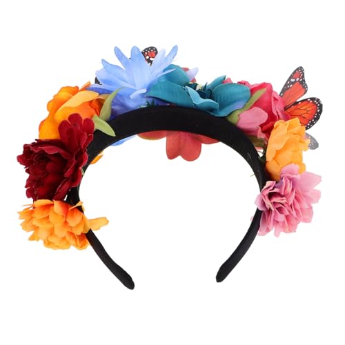 PAMINGONO Karneval Blumen Haarreif mit Schmetterlingen Romantisches Haarschmuck Accessoire für Damen Geeignet für Gartenpartys Abschlussbälle und Besondere Anlässe PAMINGONO Karneval Blumen Haarreif mit Schmetterlingen Romantisches Haarschmuck Accessoire für Damen Geeignet für Gartenpartys Abschlussbälle und Besondere Anlässe von PAMINGONO