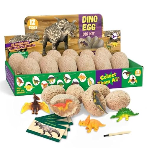 PAMIYO Dino Eier zum Ausgraben, 12 Stück Dinosaurier Eier zum Ausgraben Dino Ausgrabungsset für Kinder ab 4 5 6 7 8 9 10 Jahre PAMIYO Dino Eier zum Ausgraben, 12 Stück Dinosaurier Eier zum Ausgraben Dino Ausgrabungsset für Kinder ab 4 5 6 7 8 9 10 Jahre von PAMIYO