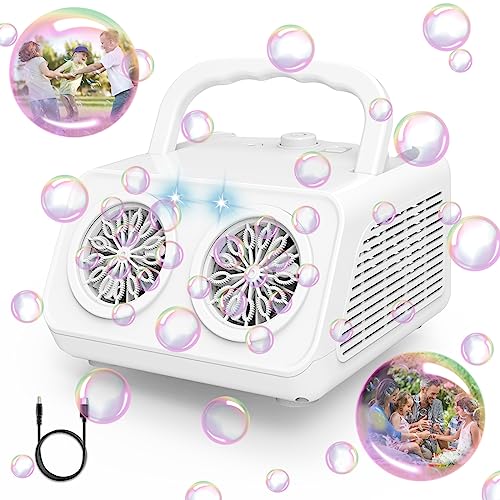 PANACARE 2.0 Automatische Seifenblasenmaschine, Tragbar Professional Bubble Machine 20000+ Bubbles/Min mit Seifenblasenwasser/26 Löchers, Kinder Geschenk für Kinder/Hochzeit/Geburtstag/Bühne/Party von PANAMALAR