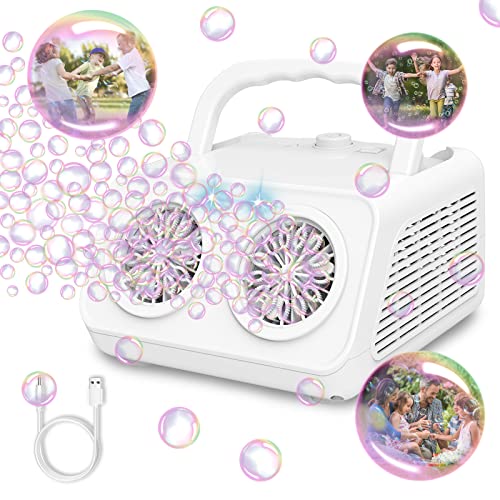PANACARE 2.0 Automatische Seifenblasenmaschine, Tragbar Professional Bubble Machine 20000+ Bubbles/Min mit Seifenblasenwasser/26 Löchers, Kinder Geschenk für Kinder/Hochzeit/Geburtstag/Bühne/Party PANACARE 2.0 Automatische Seifenblasenmaschine, Tragbar Professional Bubble Machine 20000+ Bubbles/Min mit Seifenblasenwasser/26 Löchers, Kinder Geschenk für Kinder/Hochzeit/Geburtstag/Bühne/Party von PANAMALAR