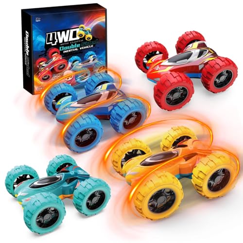 PANAMALAR 4Stück Auto Spielzeug, Auto Transformer Spielzeug für Kinder 3456789 Jahre, Auto Spielzeug Set Geburtstags Geschenke Kinder Toy Indoor Outdoor Draußen Sand Strand Garten (Kinder-Edition) von PANAMALAR