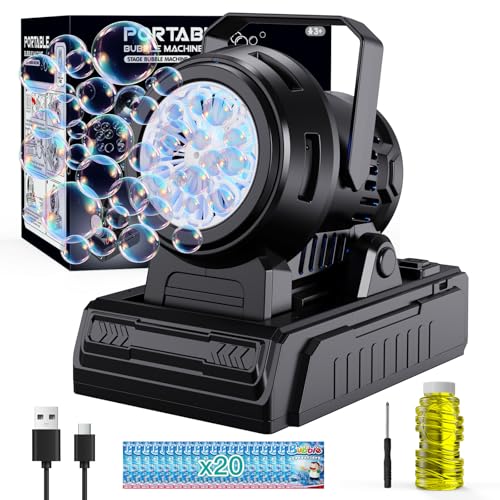 Panamalar Blasenmaschine für Kinder, automatische Blasenmaschine mit Licht, Schwarz Panamalar Blasenmaschine für Kinder, automatische Blasenmaschine mit Licht, Schwarz von PANAMALAR